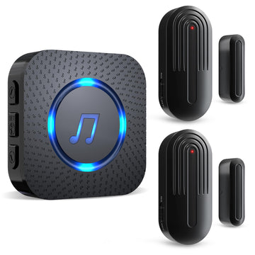 Keep your home or business safe with the D door chime. Wireless, 500 FT range, 26 chimes & 5 volume levels. Get instant alerts when doors open!